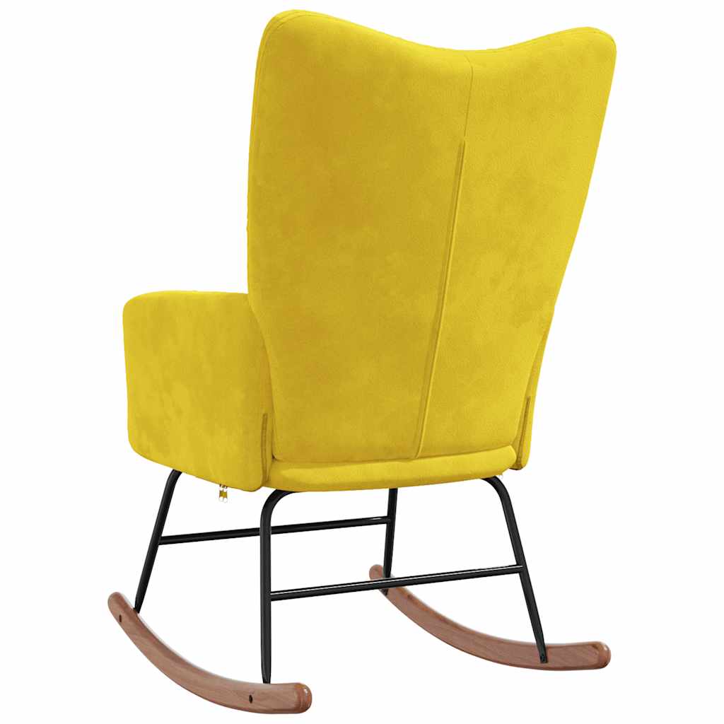 Chaise à bascule Jaune moutarde Velours - XIOS