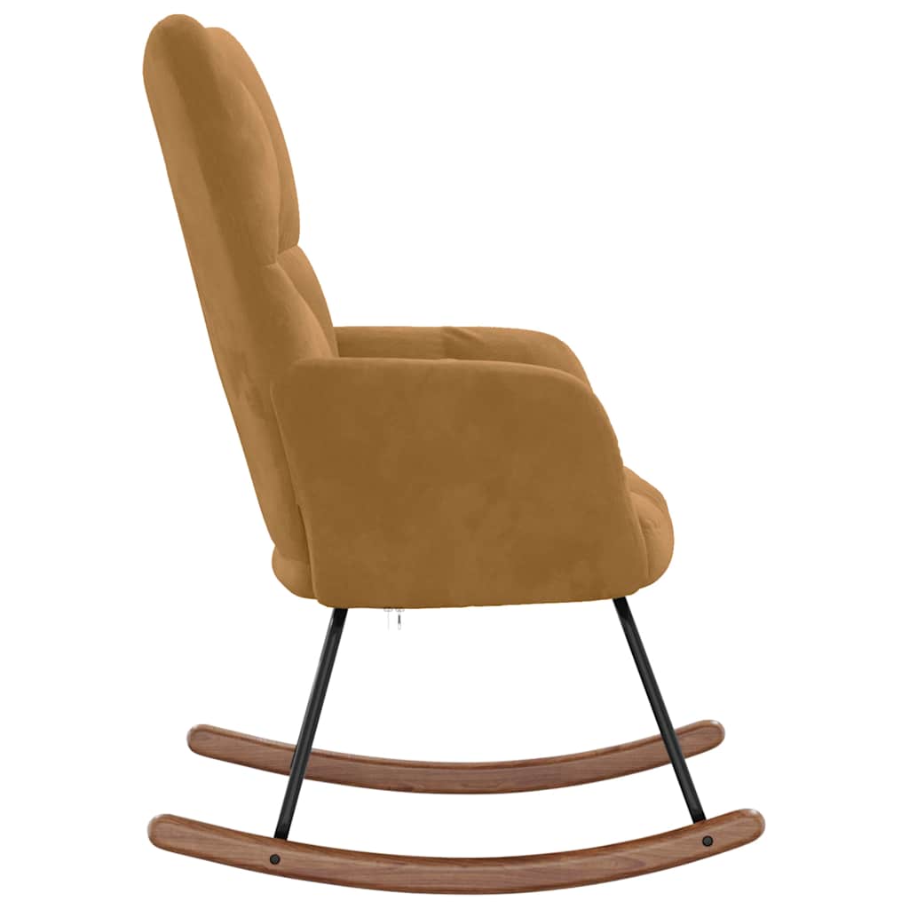 Chaise à bascule Marron Velours