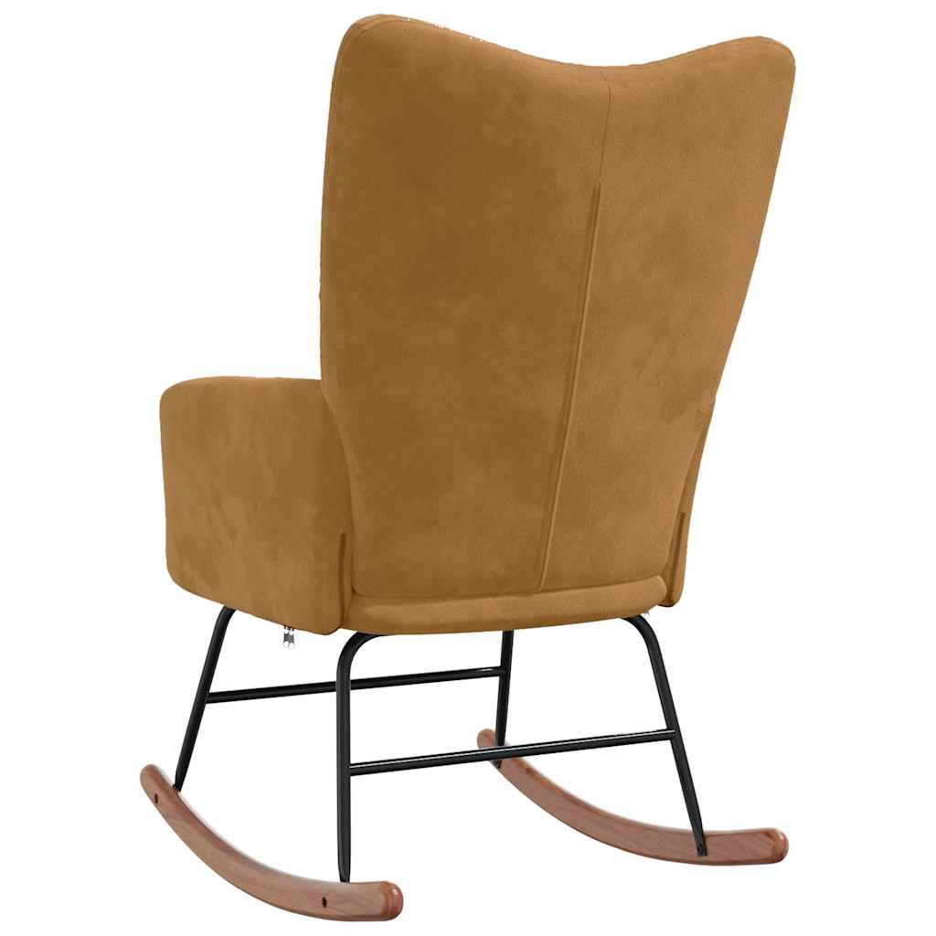 Chaise à bascule Marron Velours