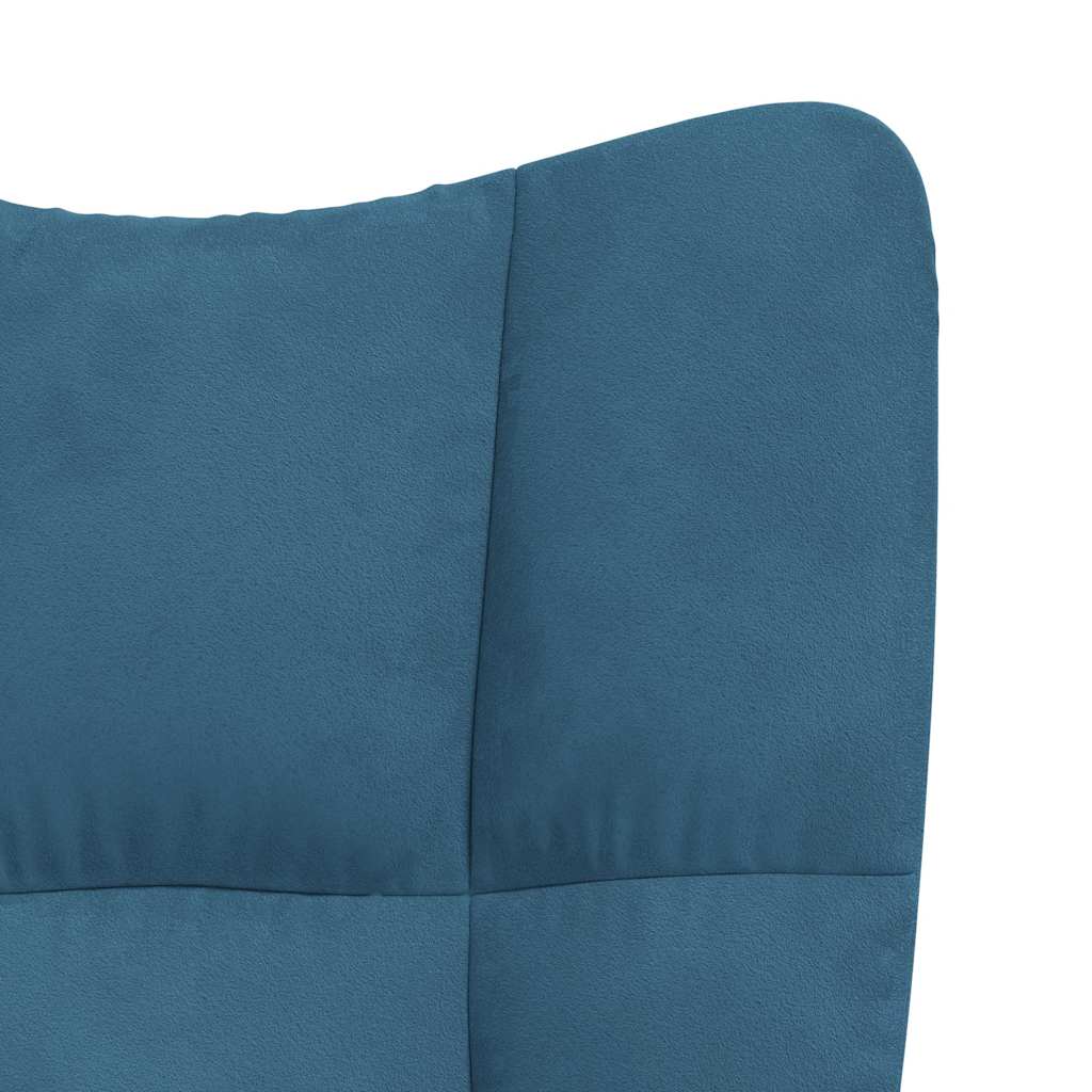 Chaise à bascule Bleu Velours - XIOS