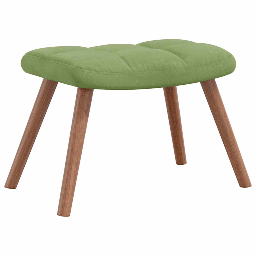 Chaise à bascule avec repose-pied Vert clair Velours - XIOS