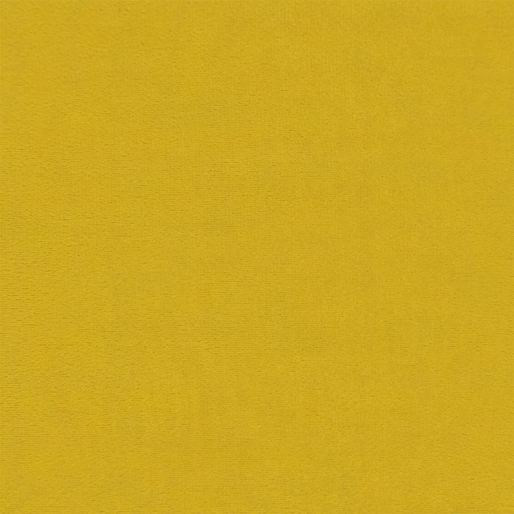 Chaise à bascule avec repose-pied Jaune moutarde Velours - XIOS