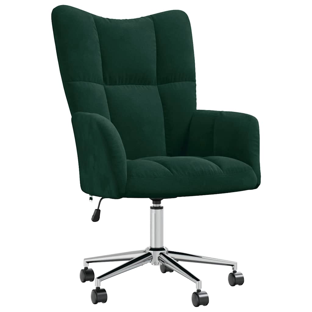 Chaise de relaxation Vert foncé Velours - XIOS