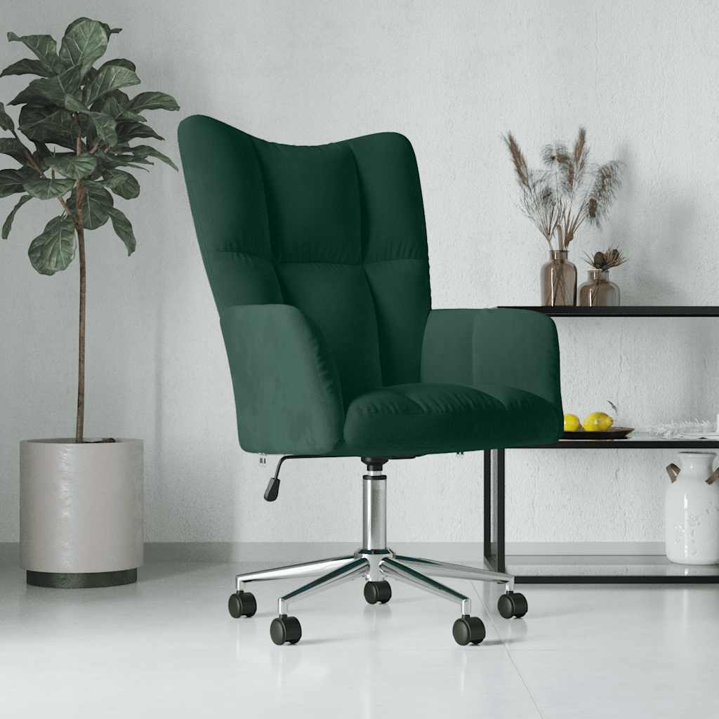 Chaise de relaxation Vert foncé Velours - XIOS