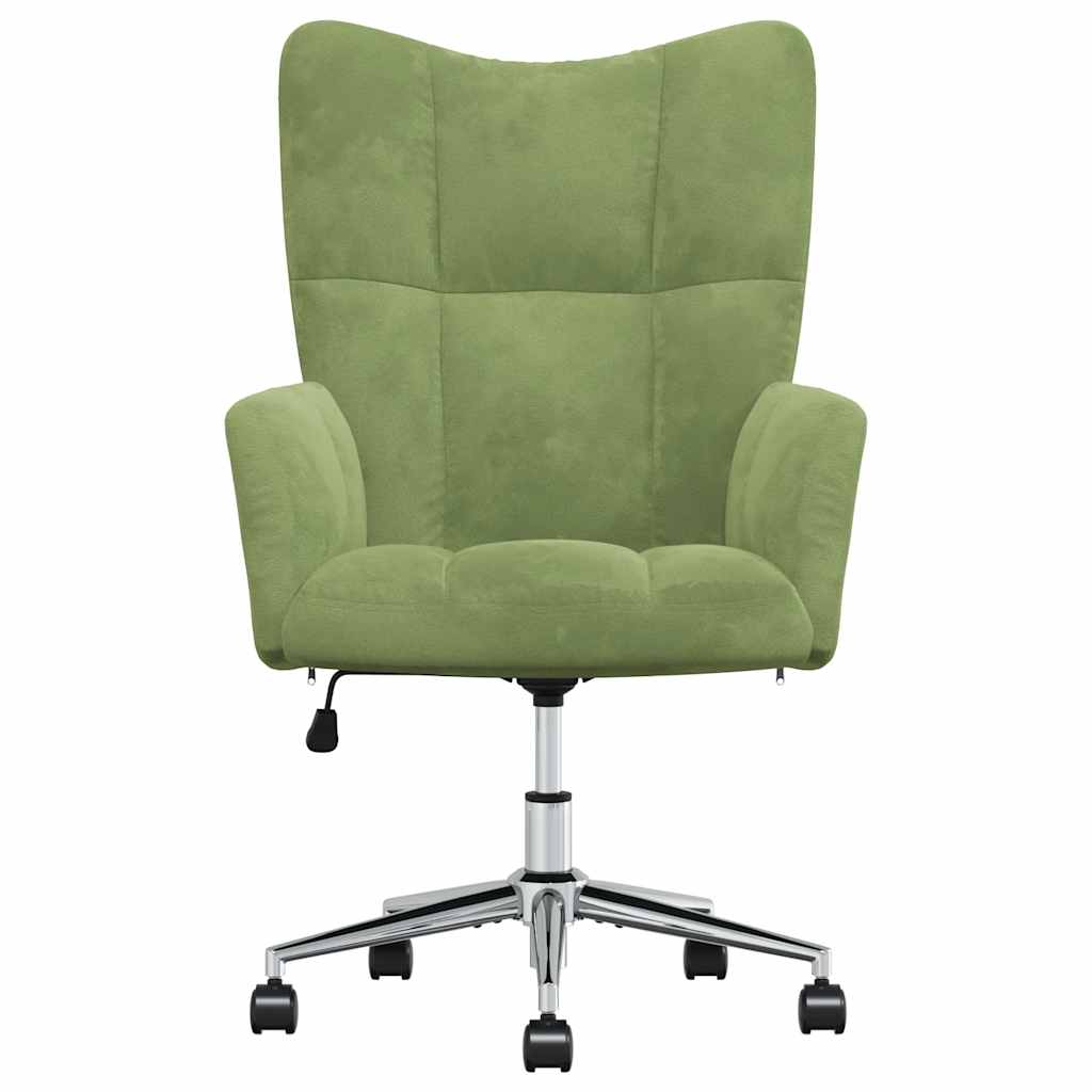 Chaise de relaxation Vert clair Velours