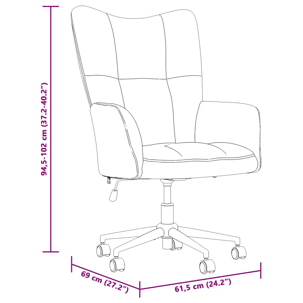 Chaise de relaxation Vert clair Velours