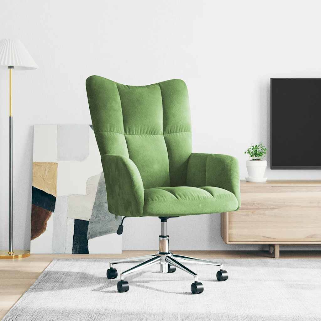 Chaise de relaxation Vert clair Velours - XIOS