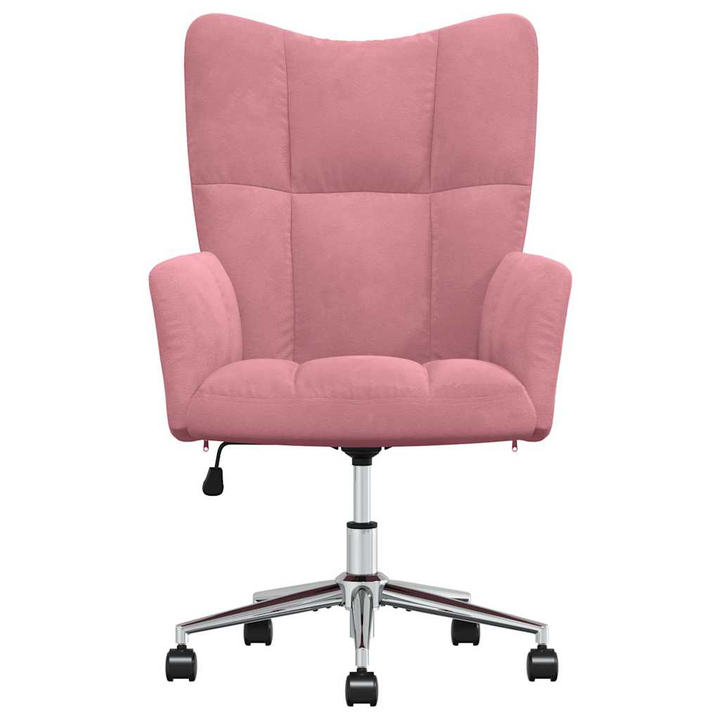 Chaise de relaxation Rose Velours