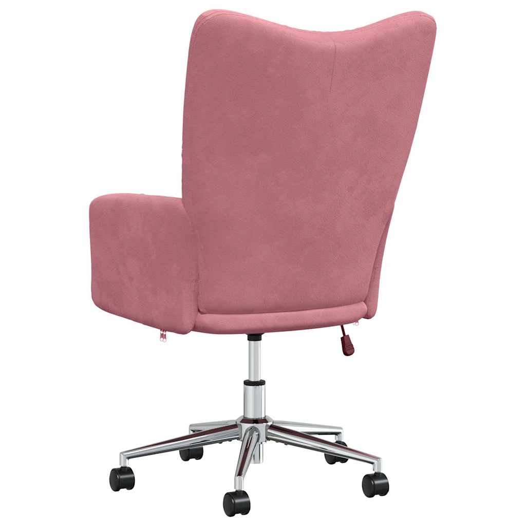 Chaise de relaxation Rose Velours