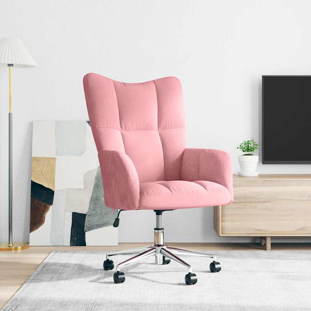 Chaise de relaxation Rose Velours
