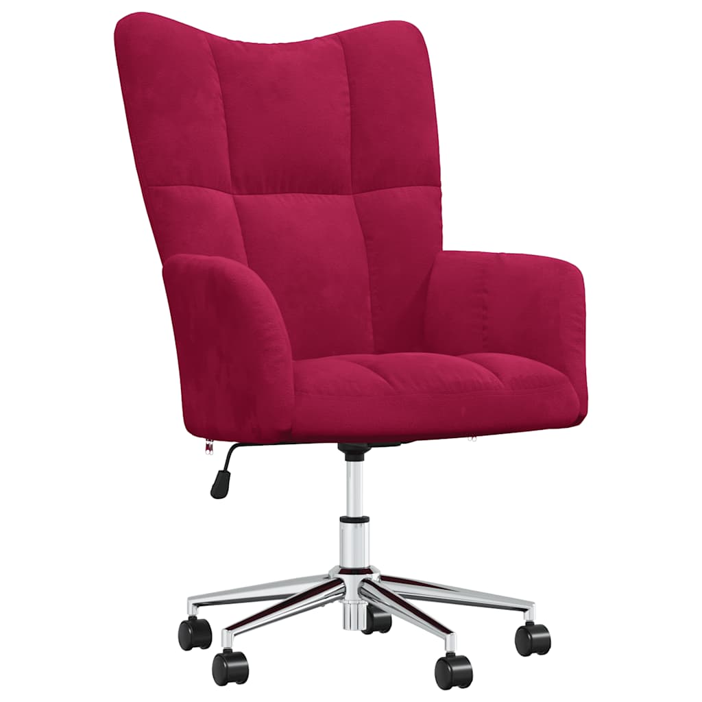 Chaise de relaxation Rouge bordeaux Velours