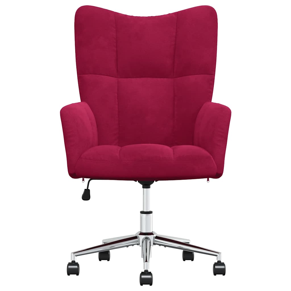 Chaise de relaxation Rouge bordeaux Velours