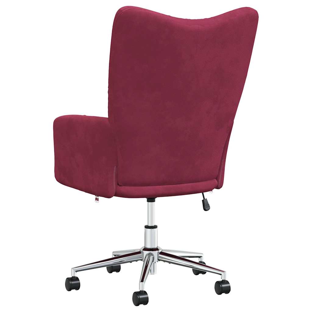 Chaise de relaxation Rouge bordeaux Velours - XIOS