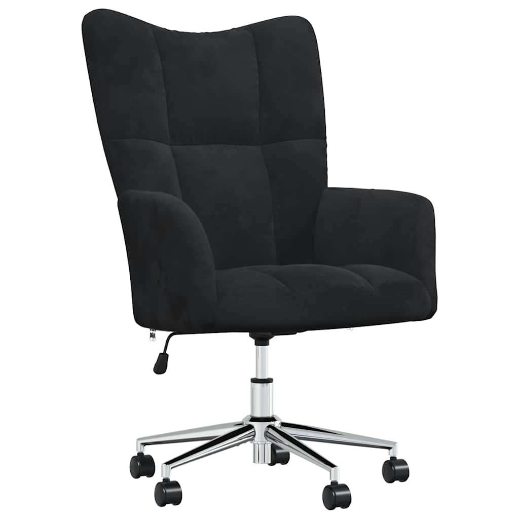 Chaise de relaxation Noir Velours - XIOS