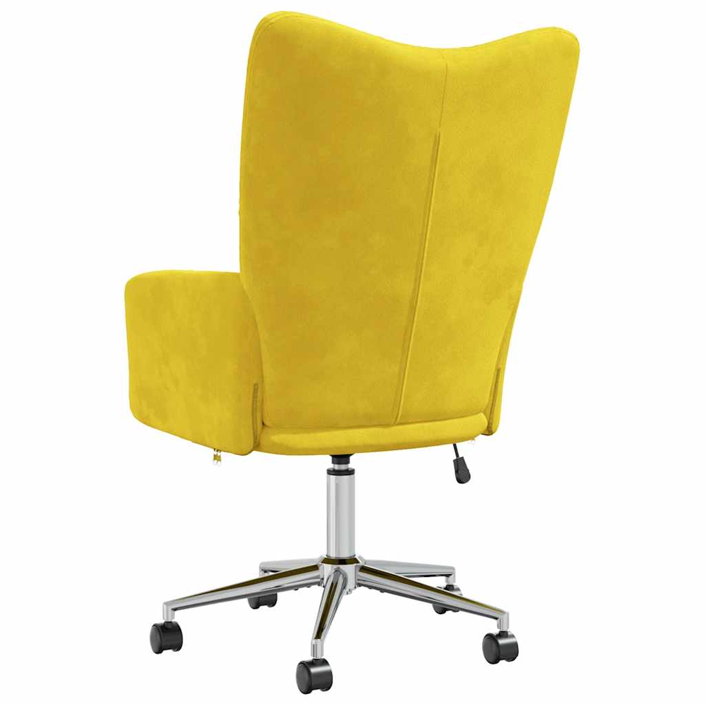 Chaise de relaxation Jaune moutarde Velours - XIOS