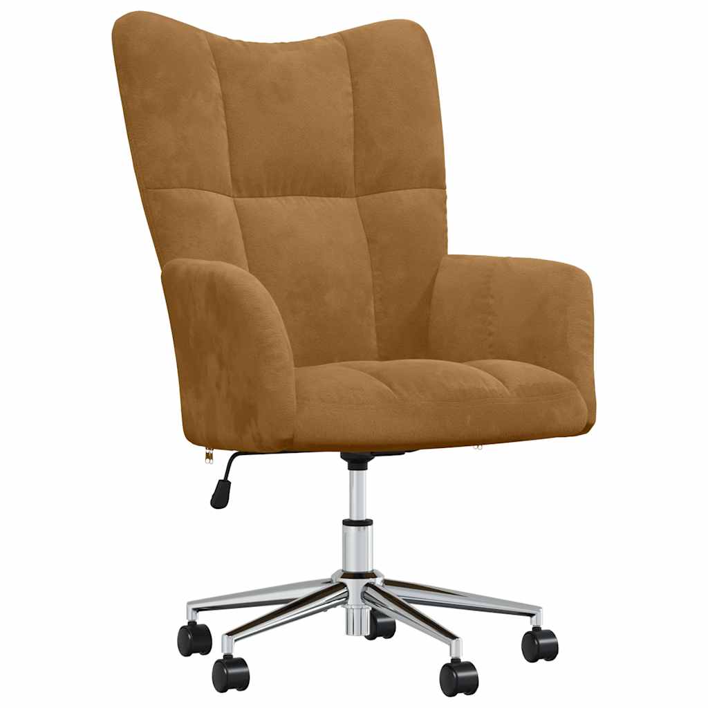 Chaise de relaxation Marron Velours