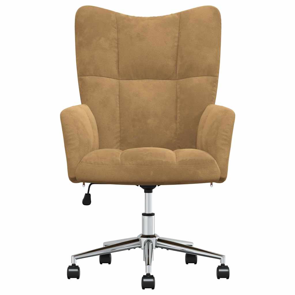 Chaise de relaxation Marron Velours - XIOS