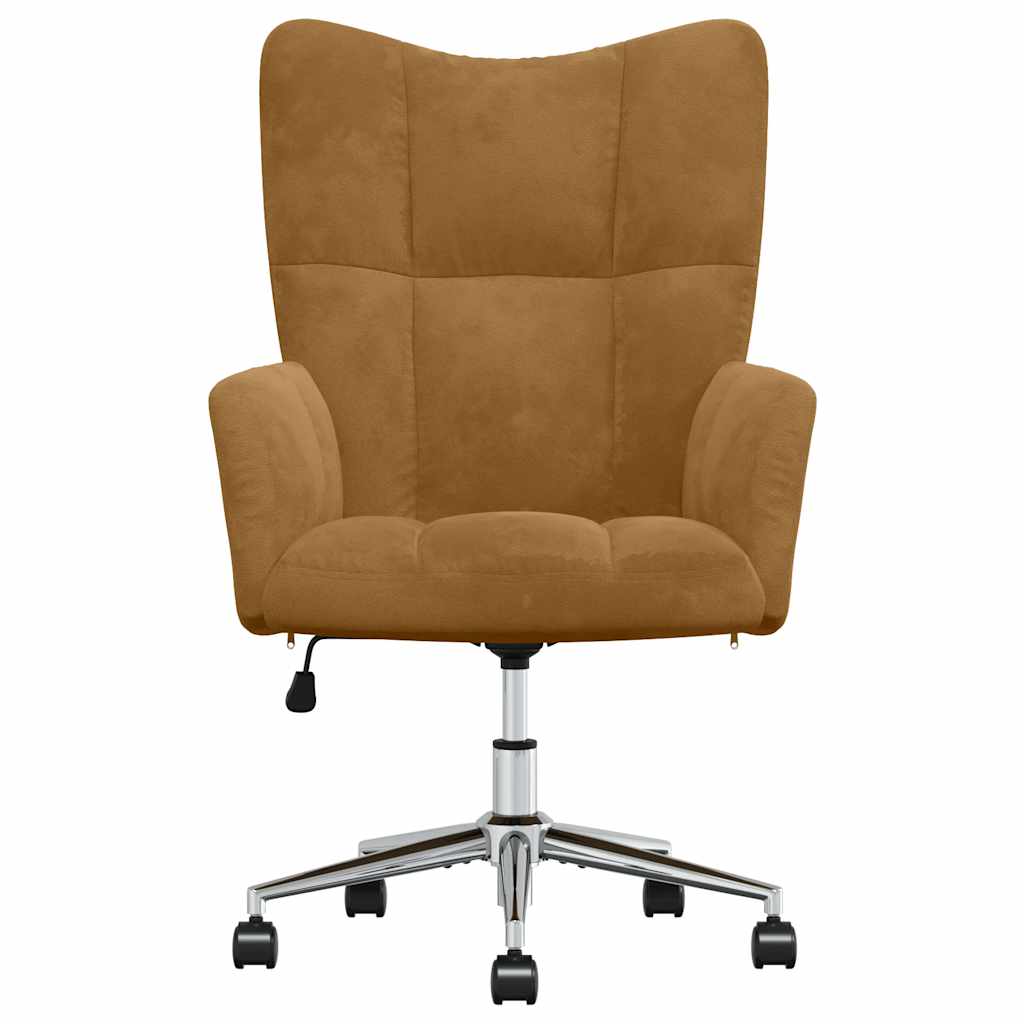 Chaise de relaxation Marron Velours
