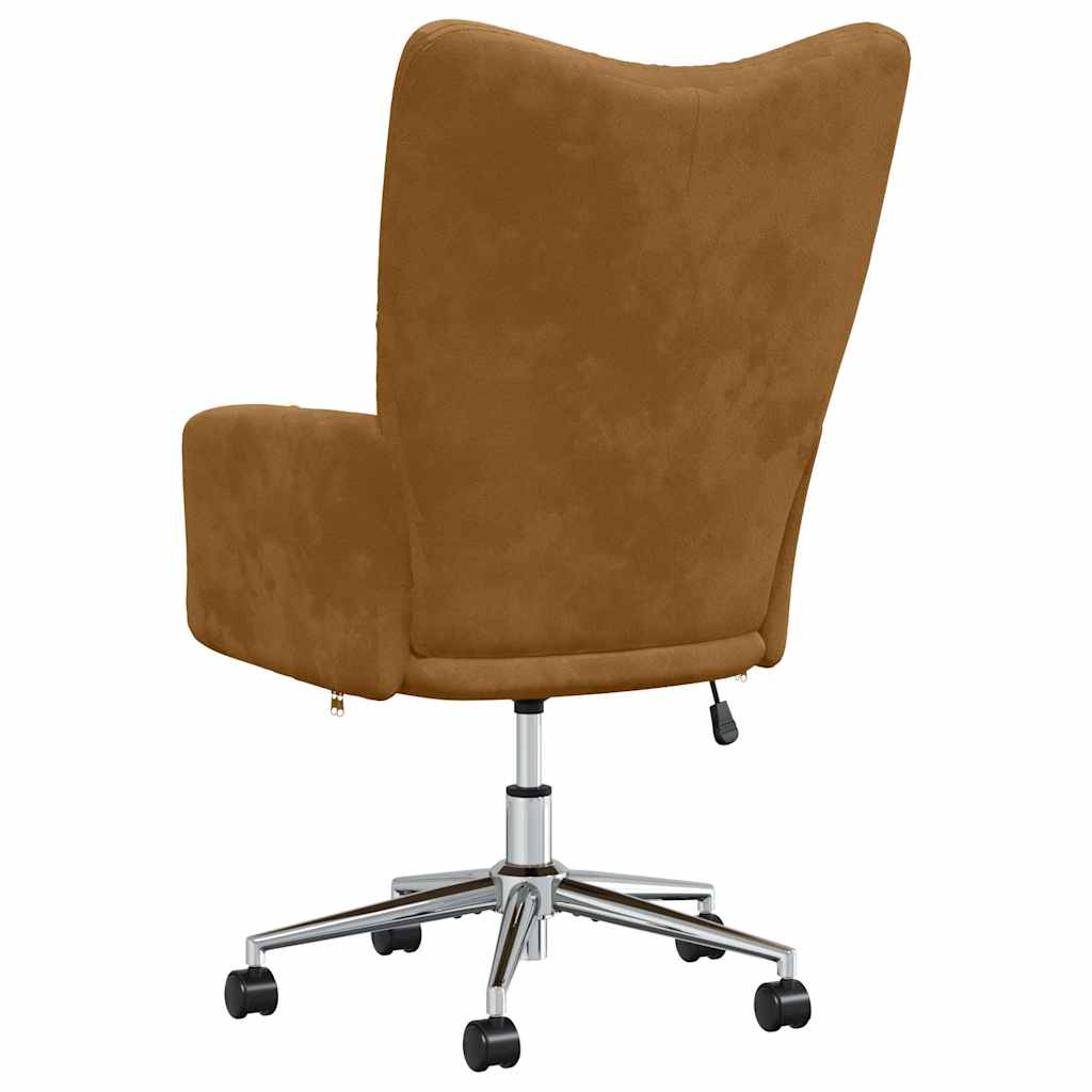 Chaise de relaxation Marron Velours