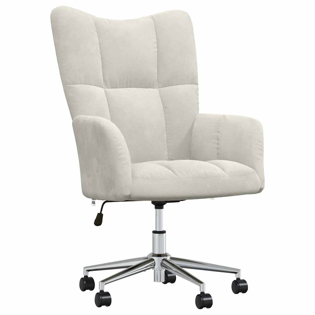 Chaise de relaxation Blanc crème Velours - XIOS