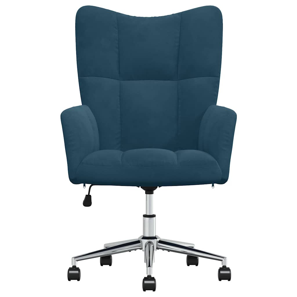 Chaise de relaxation Bleu Velours
