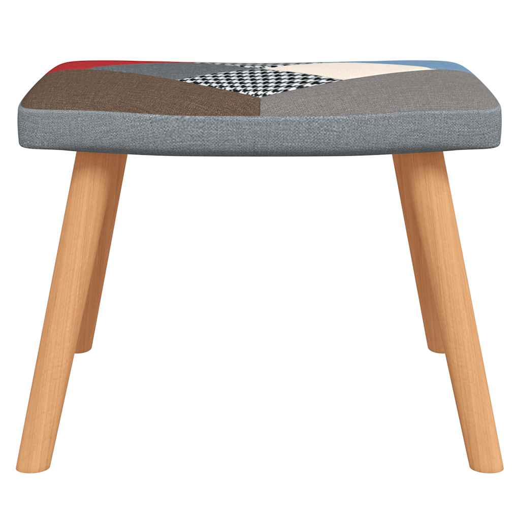 Chaise de relaxation avec repose-pied Patchwork Tissu - XIOS