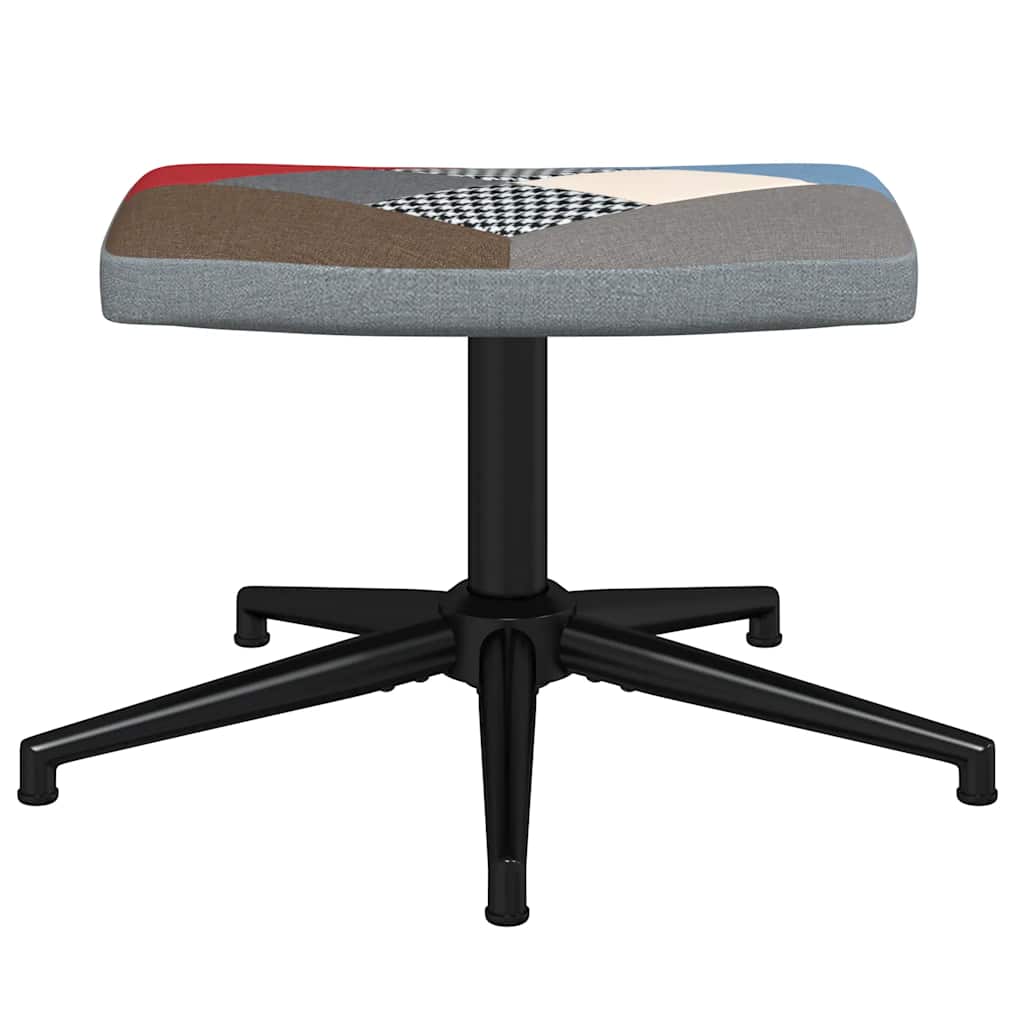 Chaise de relaxation avec repose-pied Patchwork Tissu - XIOS