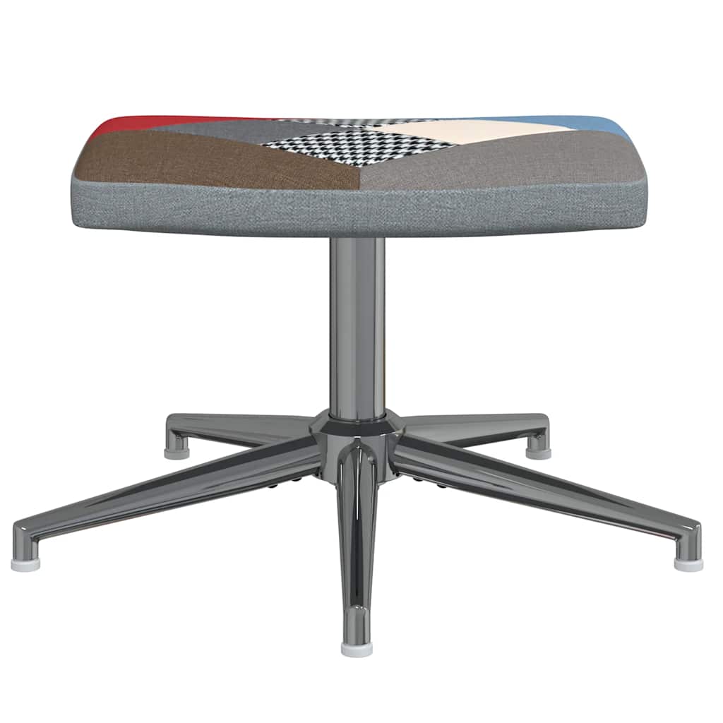 Chaise de relaxation avec tabouret Patchwork Tissu - XIOS