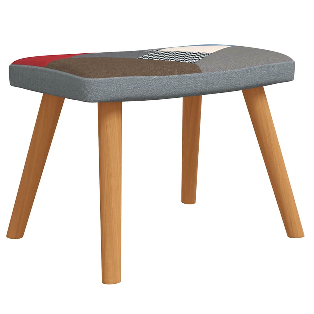 Chaise à bascule avec tabouret Patchwork Tissu - XIOS