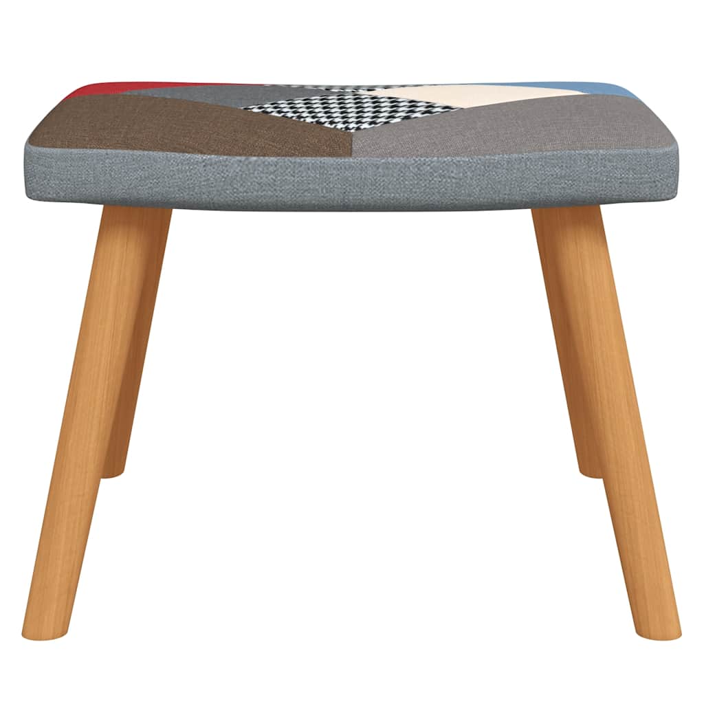 Chaise à bascule avec tabouret Patchwork Tissu - XIOS