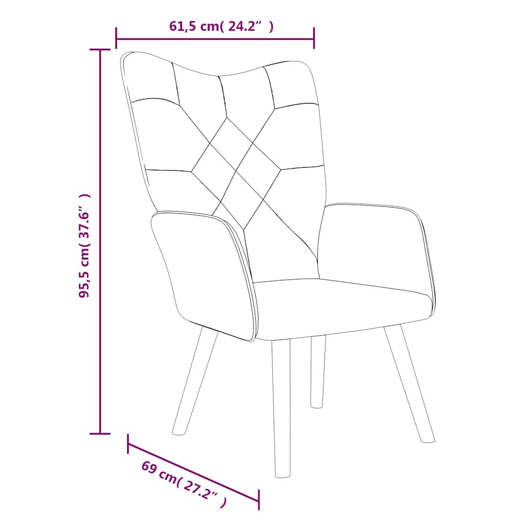 Chaise de relaxation avec repose-pied Patchwork Tissu