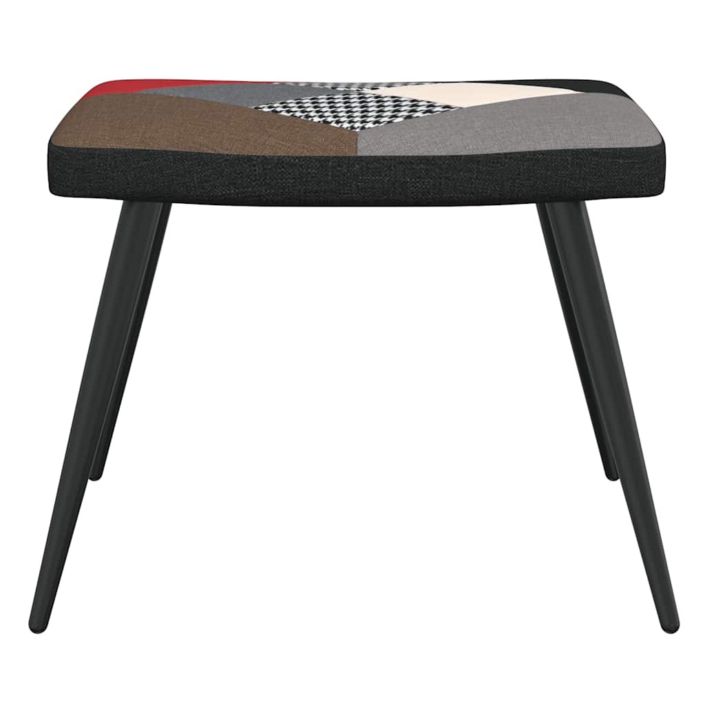 Chaise de relaxation avec tabouret Patchwork Tissu - XIOS