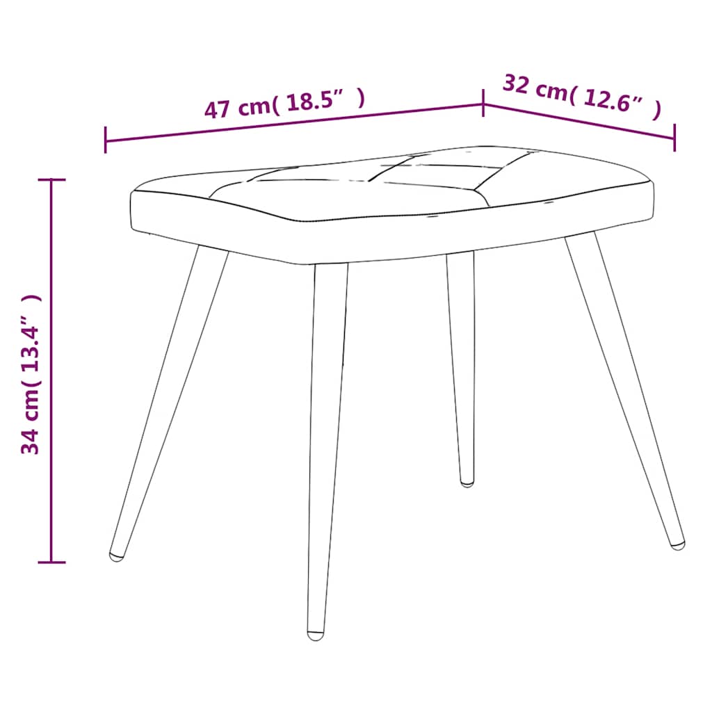 Chaise de relaxation avec tabouret Patchwork Tissu - XIOS