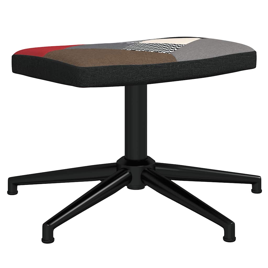 Chaise de relaxation avec tabouret Patchwork Tissu - XIOS