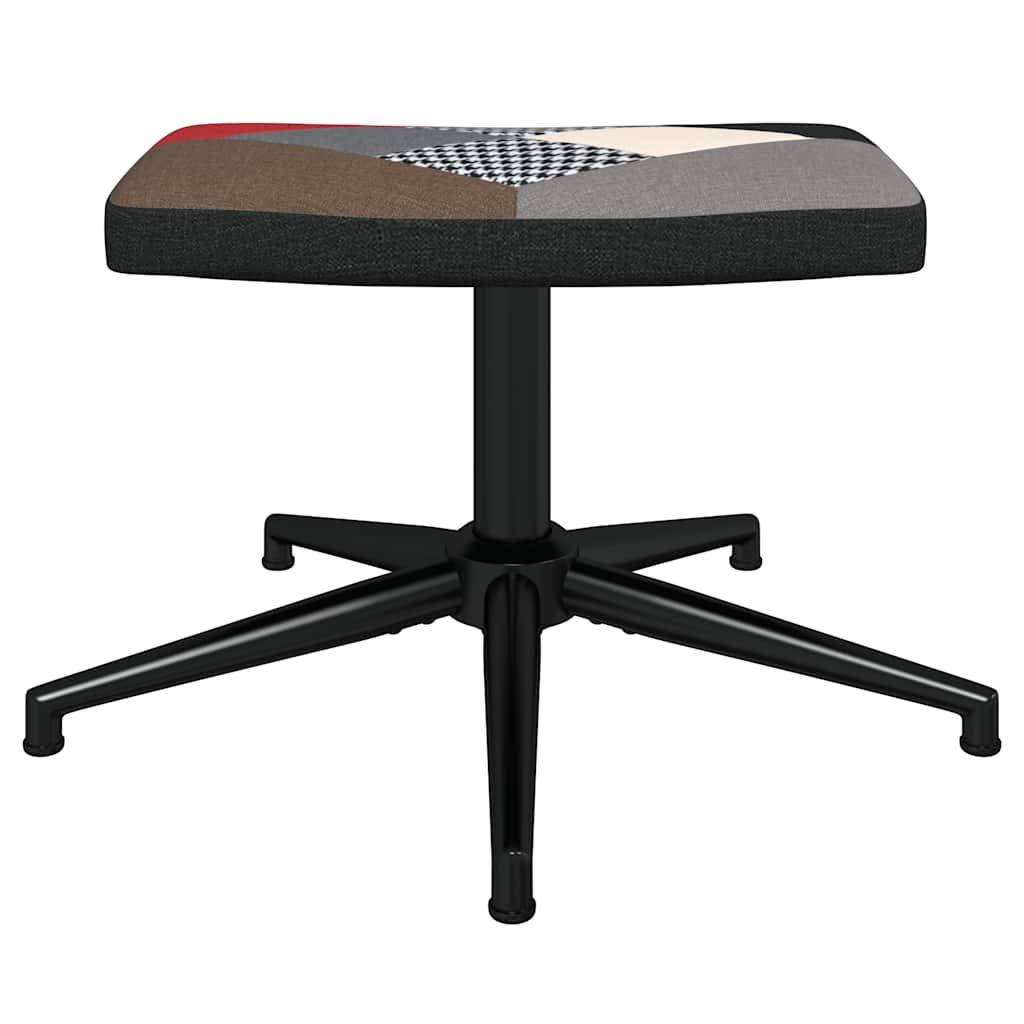 Chaise de relaxation avec tabouret Patchwork Tissu - XIOS