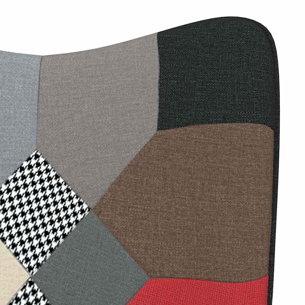 Chaise de relaxation avec tabouret Patchwork Tissu