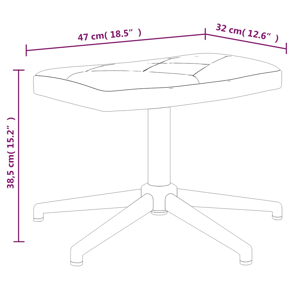 Chaise de relaxation avec tabouret Patchwork Tissu - XIOS