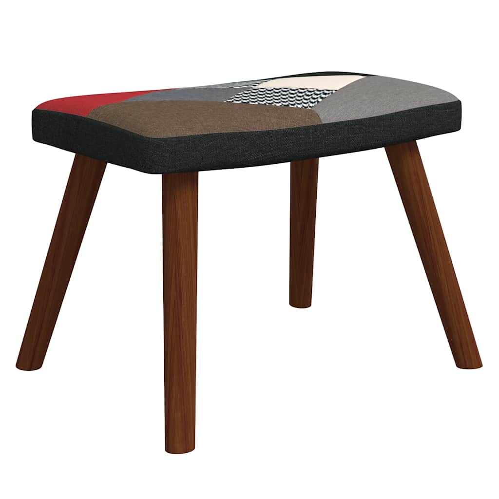 Chaise à bascule avec tabouret Patchwork Tissu - XIOS