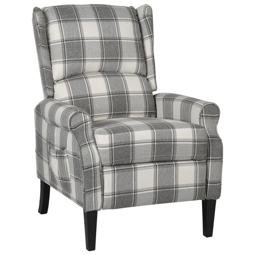 Fauteuil inclinable Gris blanc Tissu - XIOS