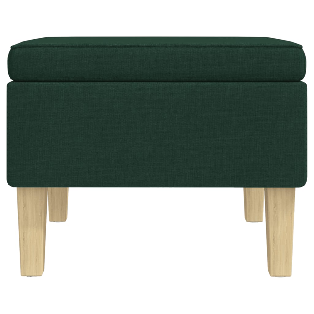 Tabouret avec pieds en bois Vert foncé Tissu - XIOS