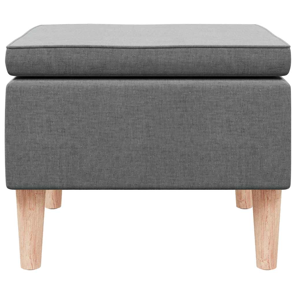Tabouret avec pieds en bois Gris foncé Tissu - XIOS