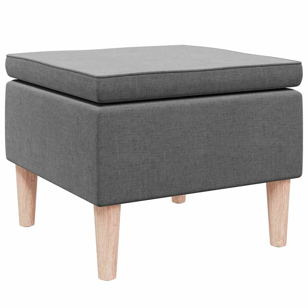 Tabouret avec pieds en bois Gris foncé Tissu - XIOS