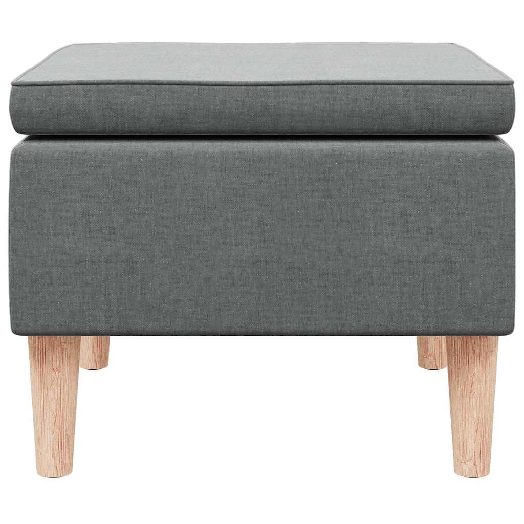 Tabouret avec pieds en bois Gris foncé Tissu - XIOS
