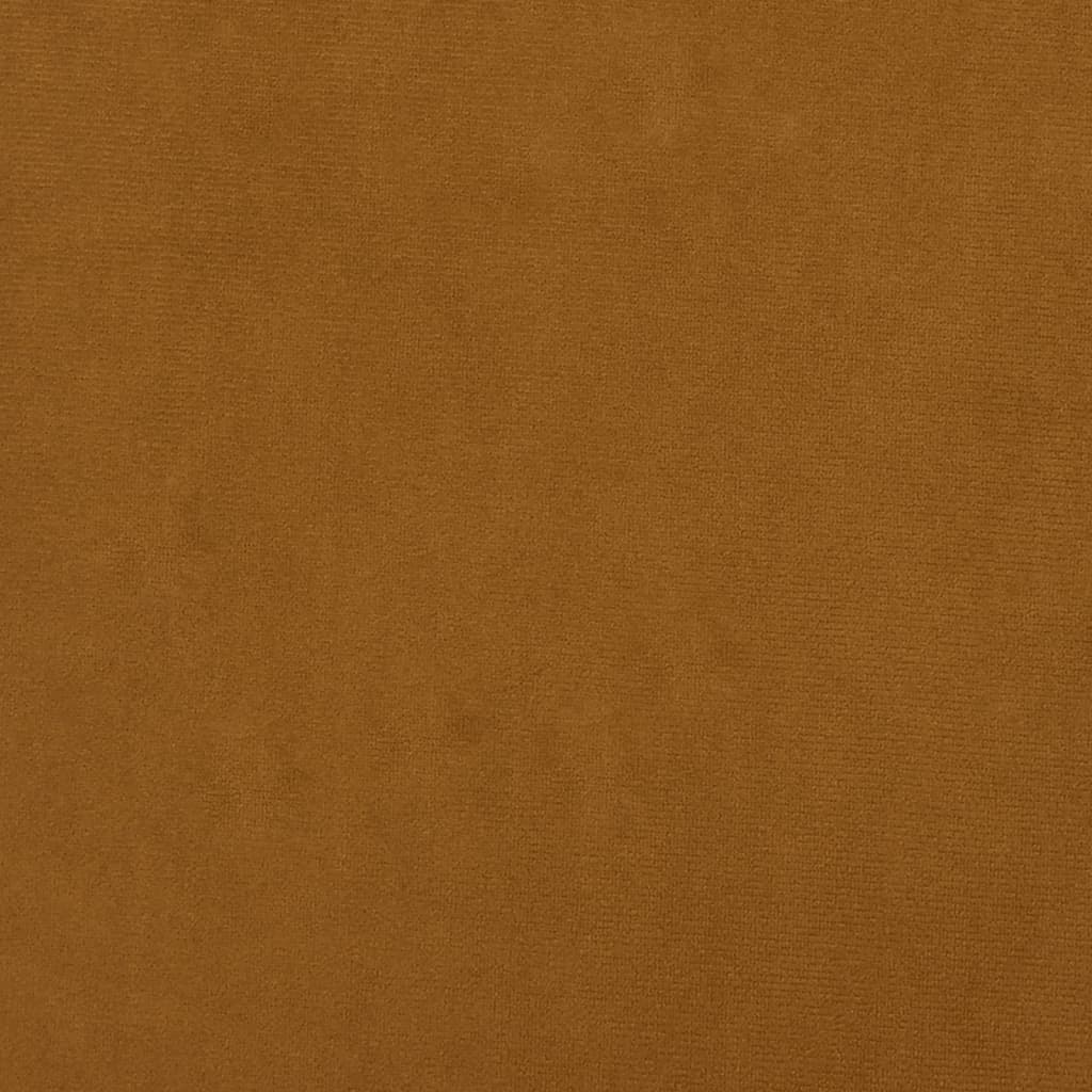 Tabouret avec pieds en bois Marron Velours - XIOS