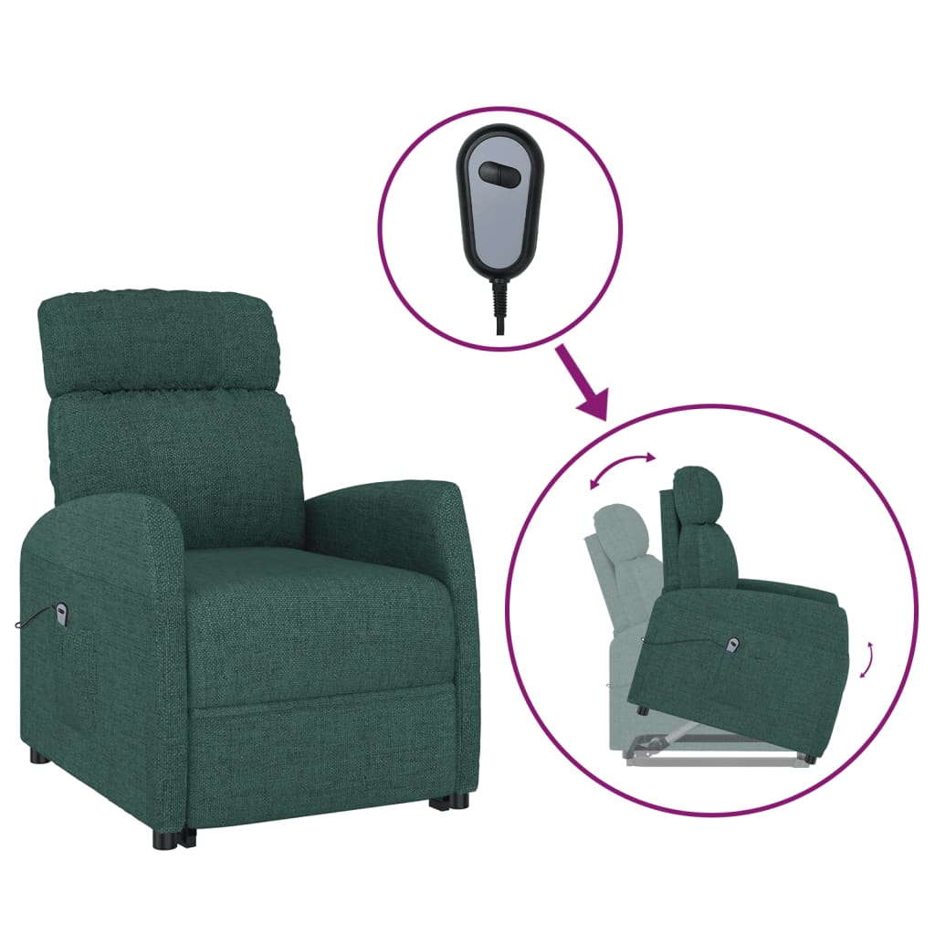 Fauteuil Vert foncé Tissu - XIOS