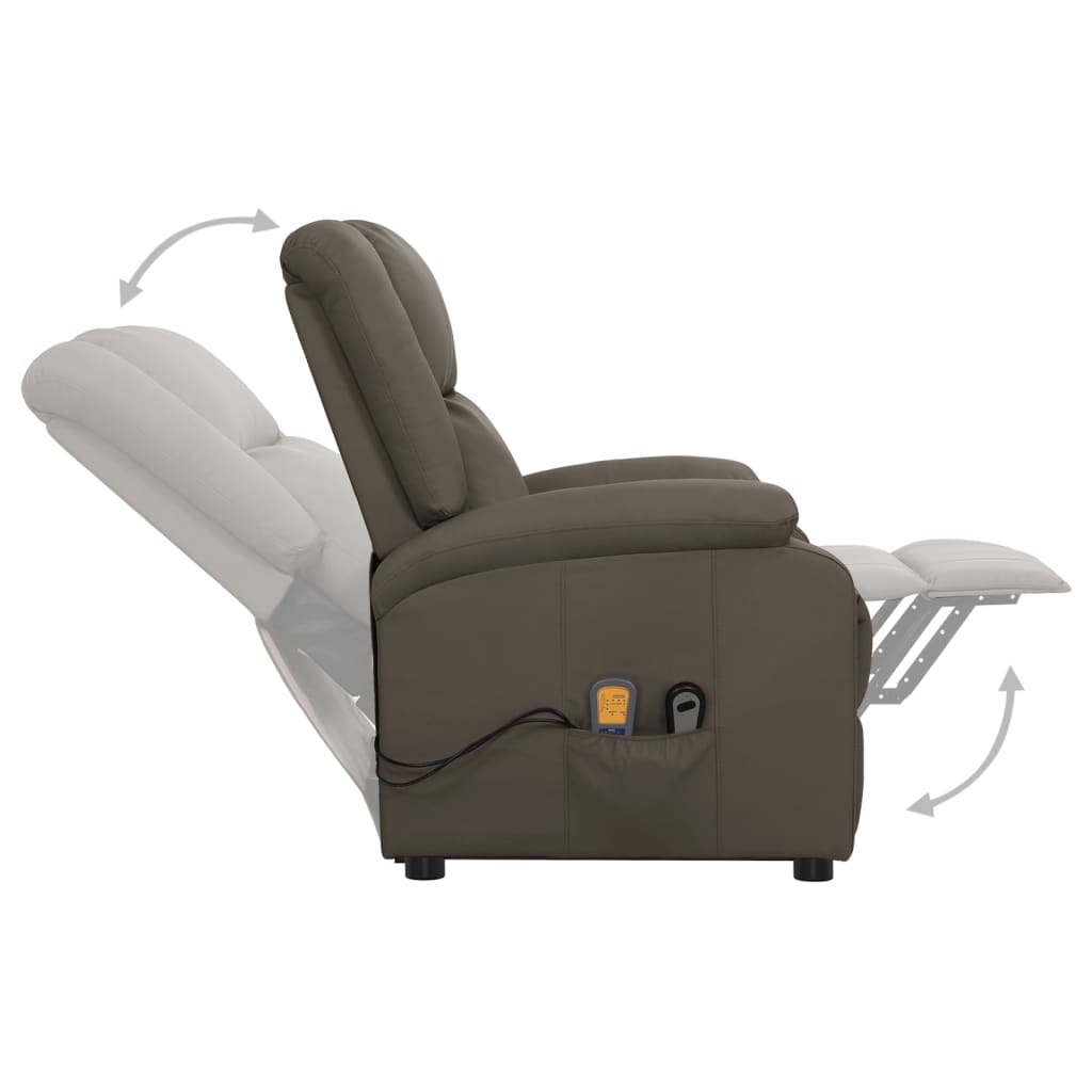 Fauteuil de massage Gris Similicuir - XIOS