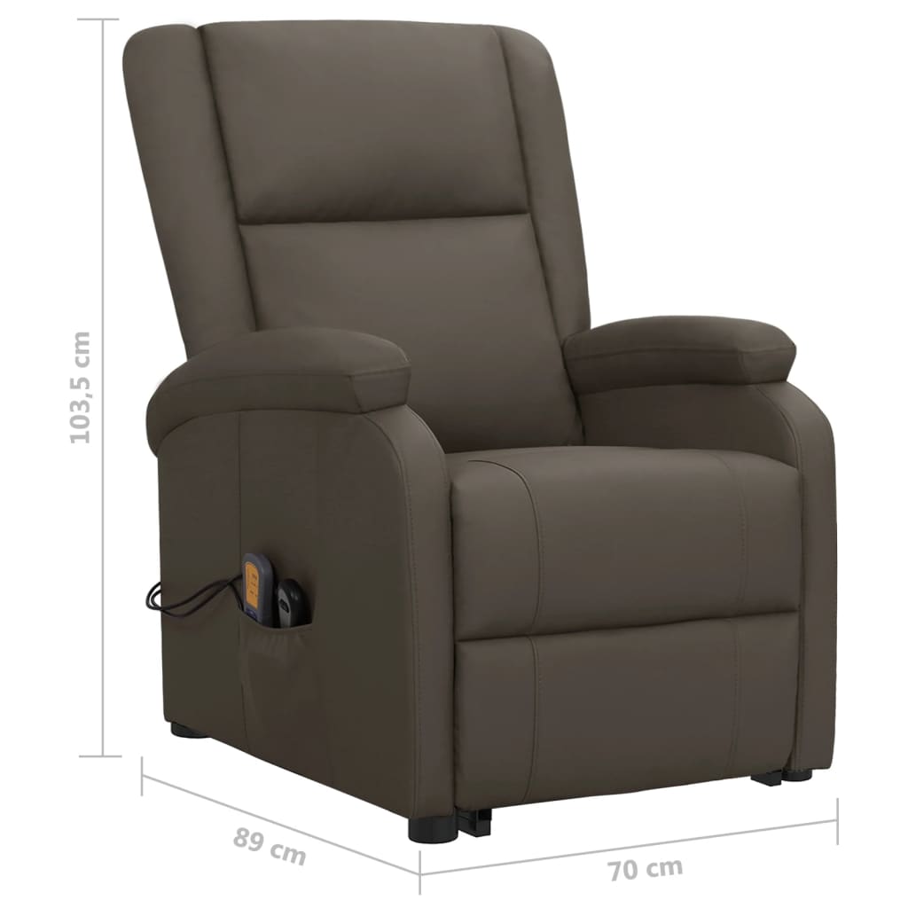 Fauteuil de massage Gris Similicuir - XIOS