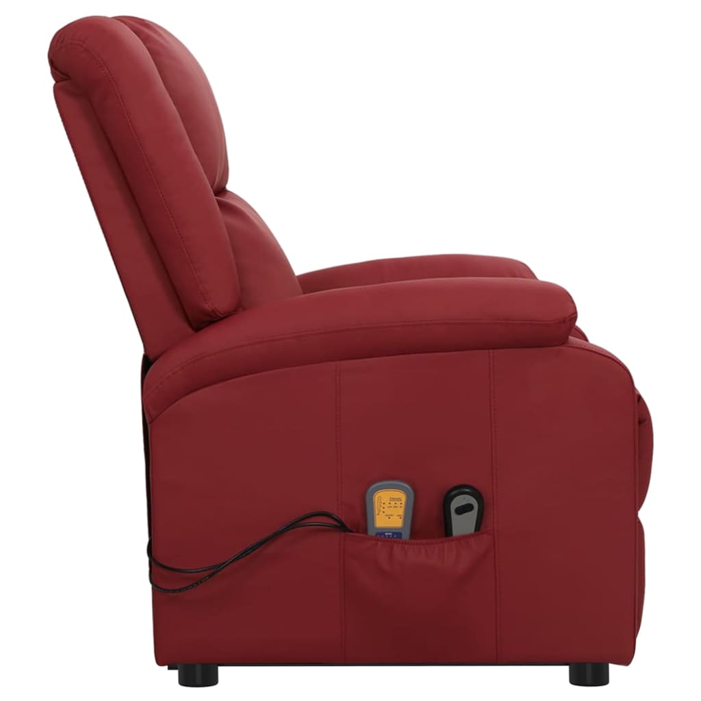 Fauteuil de massage Rouge bordeaux Similicuir - XIOS
