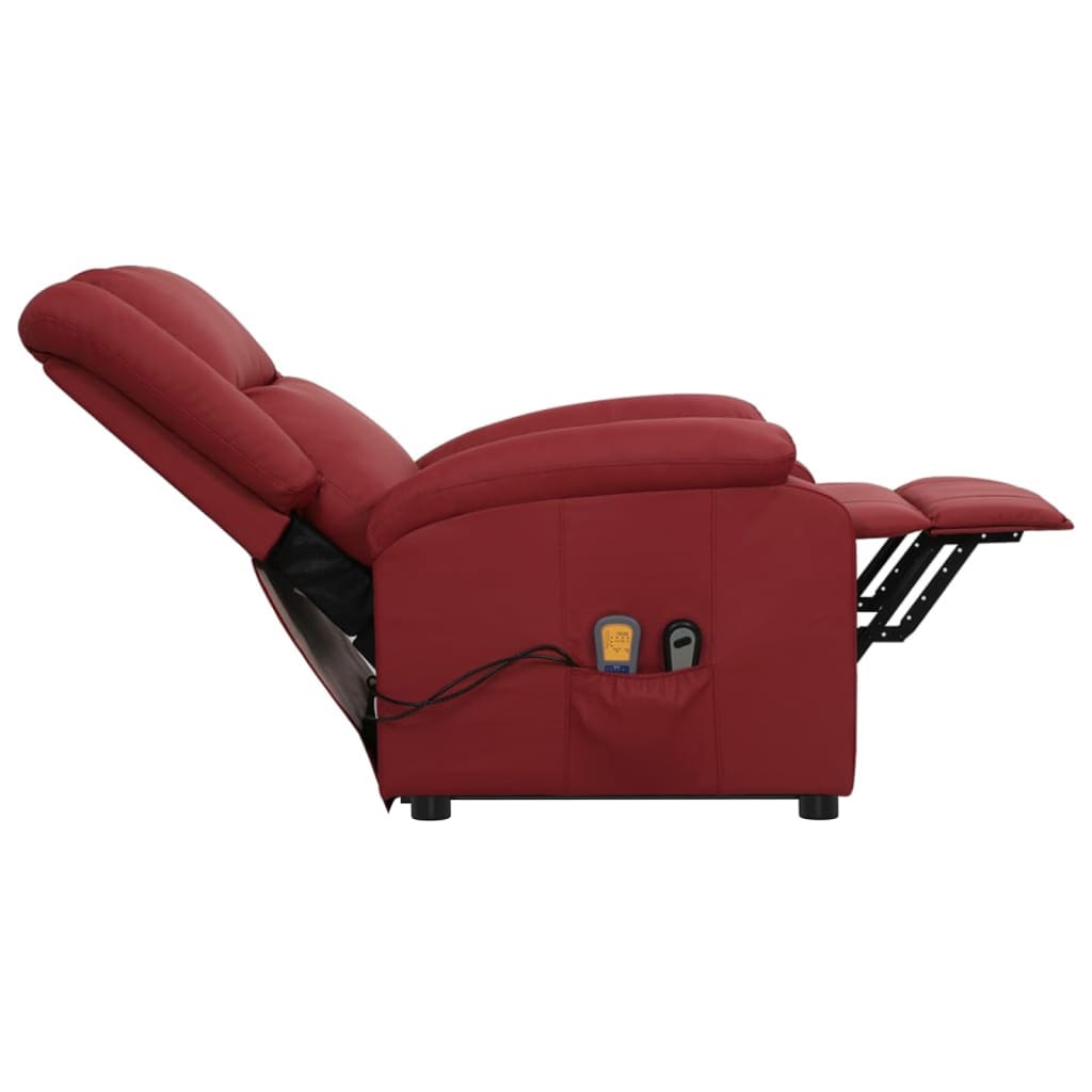 Fauteuil de massage Rouge bordeaux Similicuir - XIOS