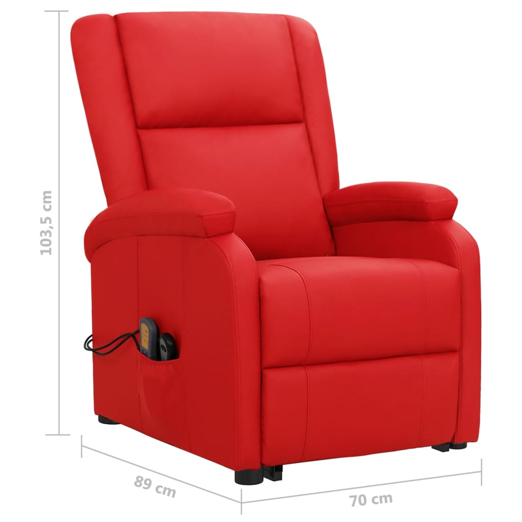Fauteuil de massage Rouge Similicuir - XIOS